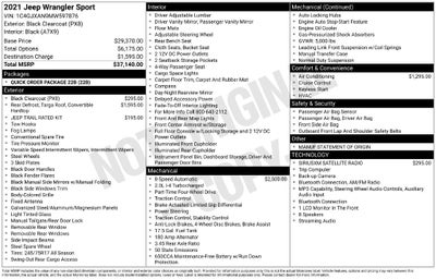 2021 Jeep Wrangler Sport