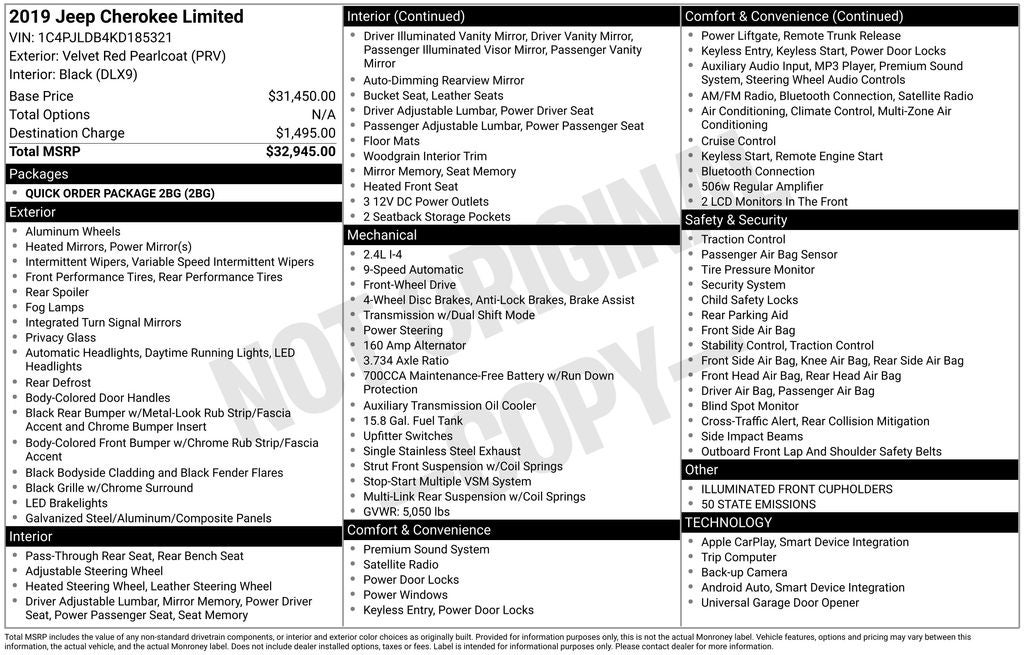 2019 Jeep Cherokee Limited