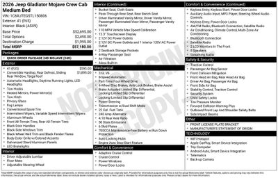 2026 Jeep Gladiator Mojave