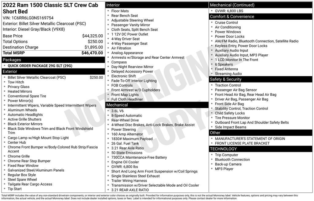 2022 RAM 1500 Classic SLT