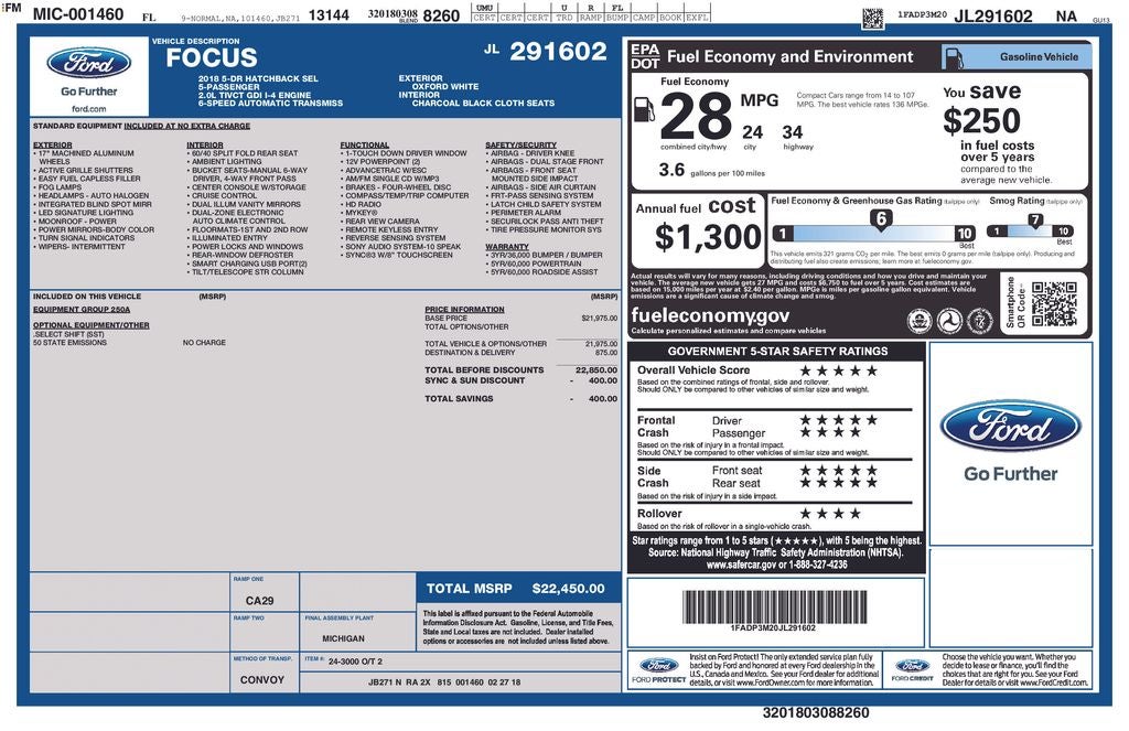 2018 Ford Focus SEL