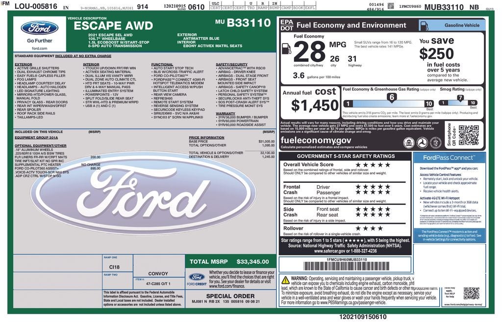 2021 Ford Escape SEL