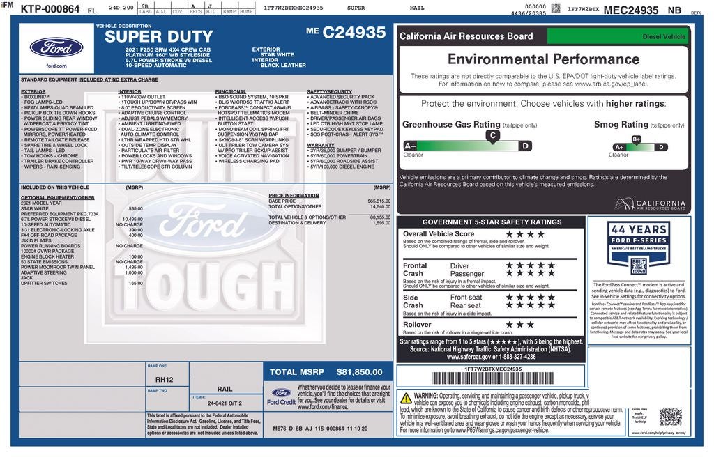 2021 Ford F-250SD Platinum