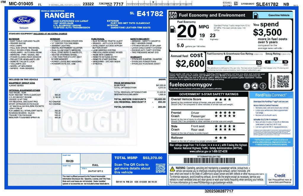 2025 Ford Ranger Lariat