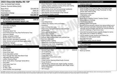 2022 Chevrolet Malibu RS