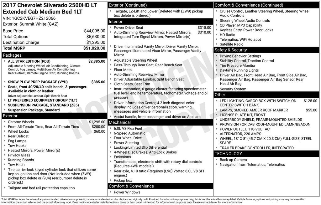 2017 Chevrolet Silverado 2500HD LT