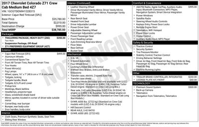 2017 Chevrolet Colorado Z71