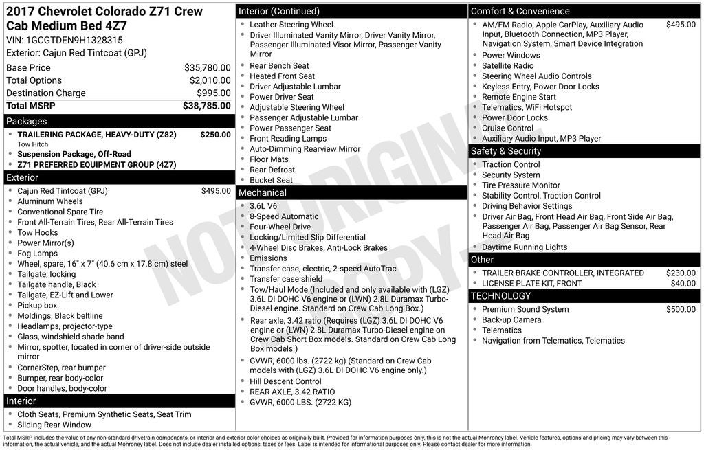 2017 Chevrolet Colorado Z71