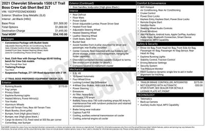 2021 Chevrolet Silverado 1500 LT Trail Boss