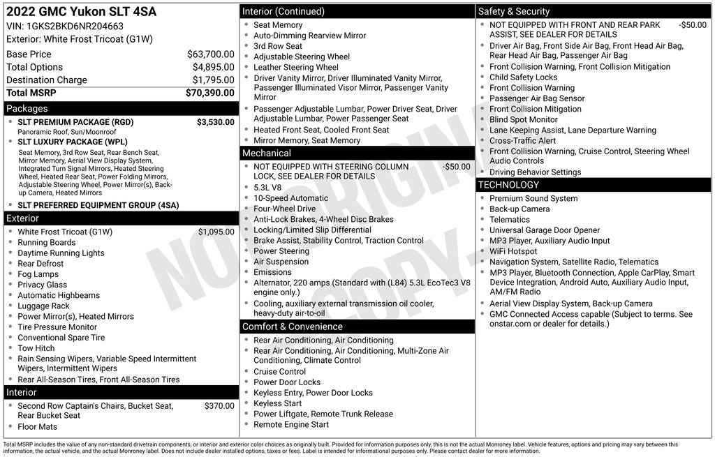 2022 GMC Yukon SLT