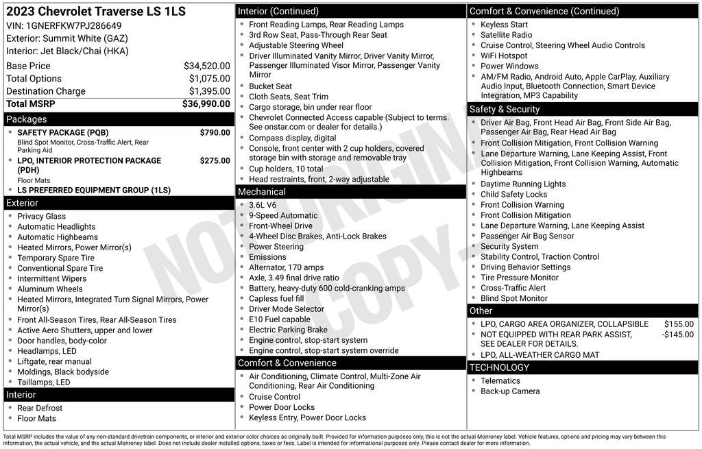 2023 Chevrolet Traverse LS