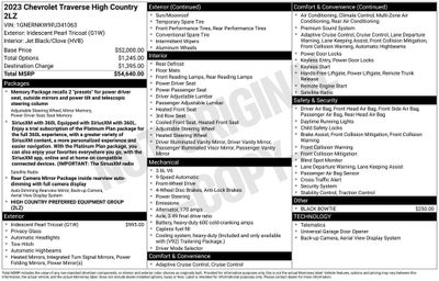 2023 Chevrolet Traverse High Country