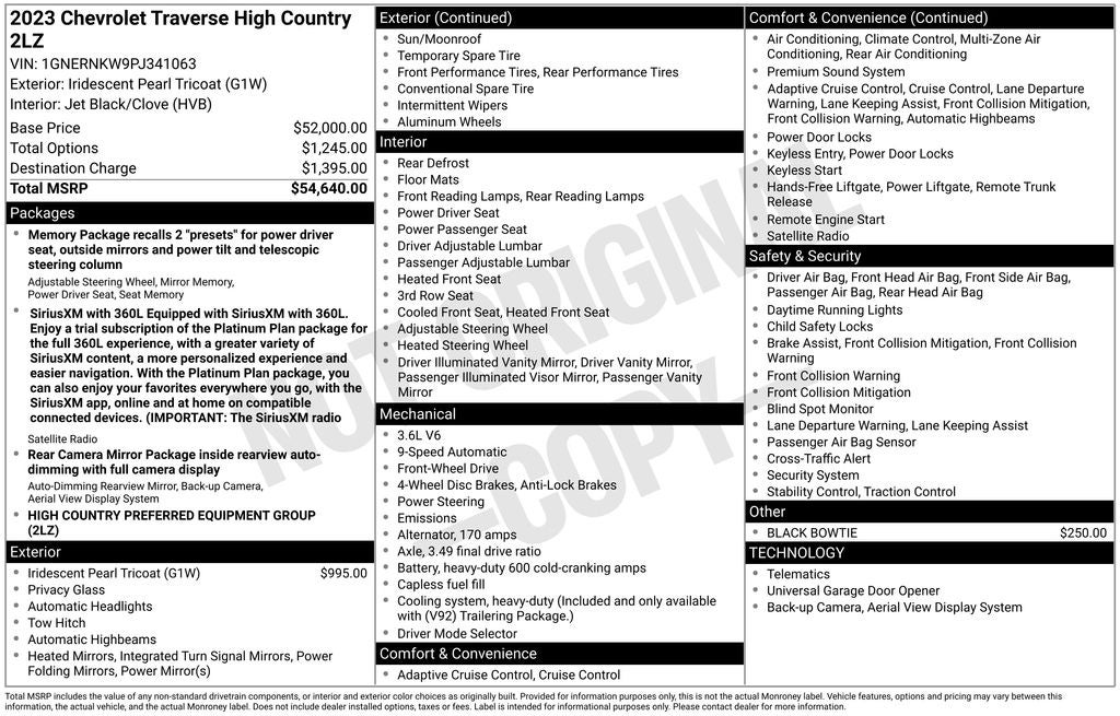 2023 Chevrolet Traverse High Country