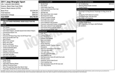 2011 Jeep Wrangler Sport