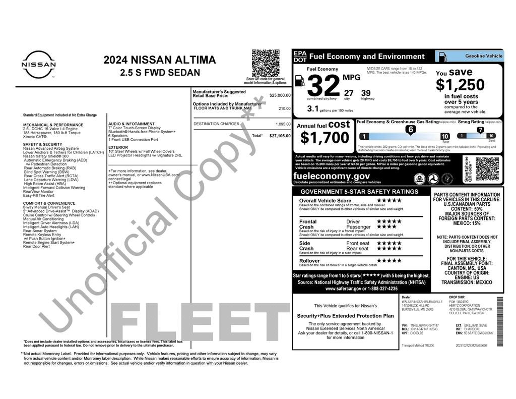 2024 Nissan Altima 2.5 S
