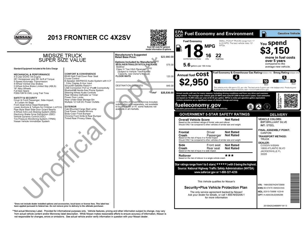 2013 Nissan Frontier SV