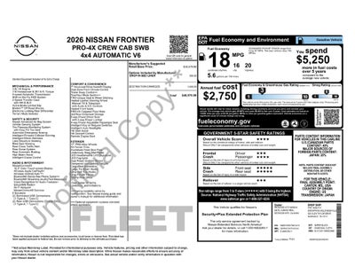 2026 Nissan Frontier PRO-4X