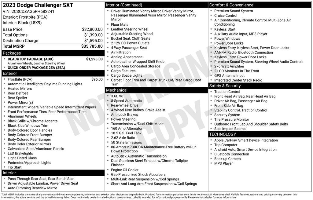 2023 Dodge Challenger SXT