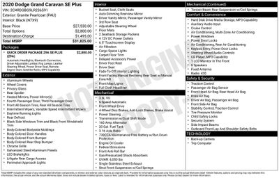 2020 Dodge Grand Caravan SE Plus