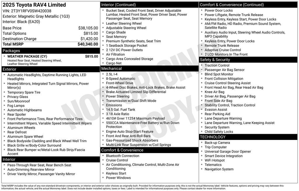2025 Toyota RAV4 Limited