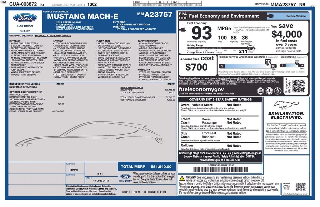 2021 Ford Mustang Mach-E Premium