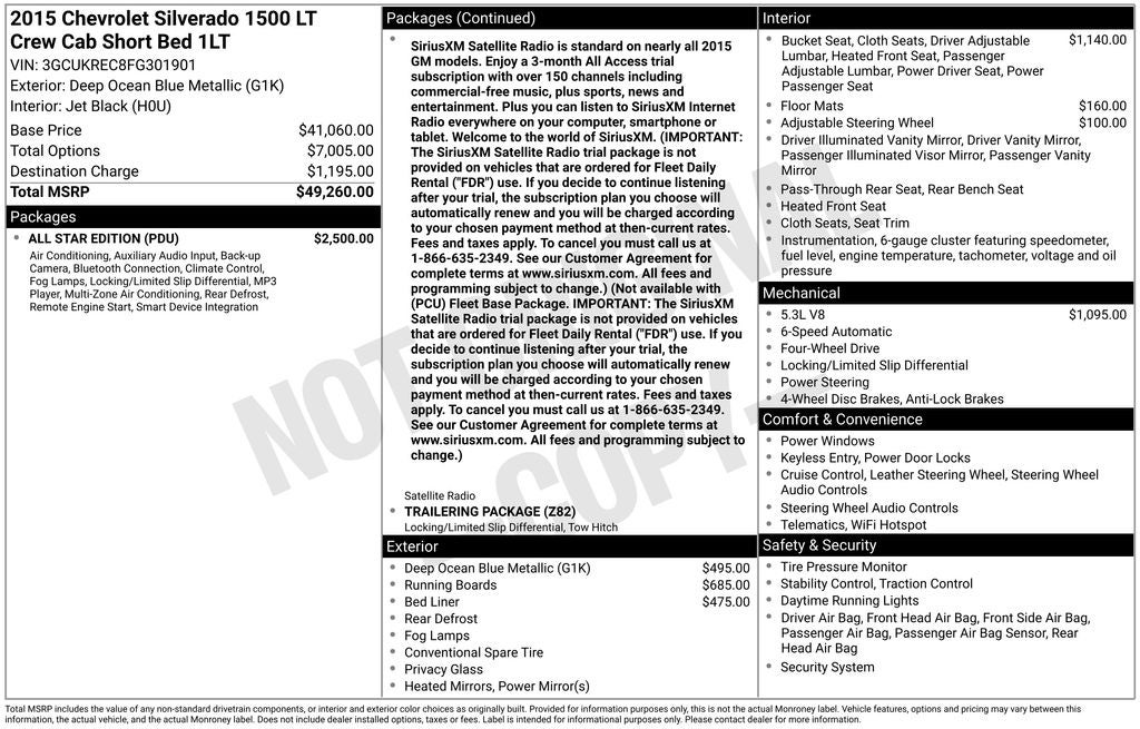 2015 Chevrolet Silverado 1500 LT LT1