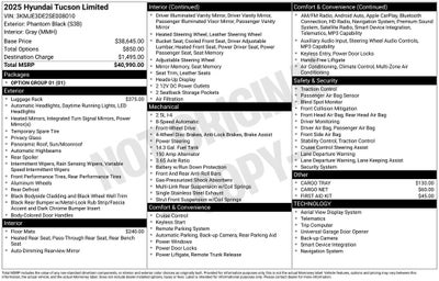 2025 Hyundai Tucson Limited