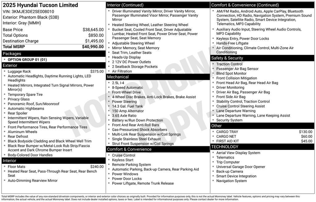 2025 Hyundai Tucson Limited