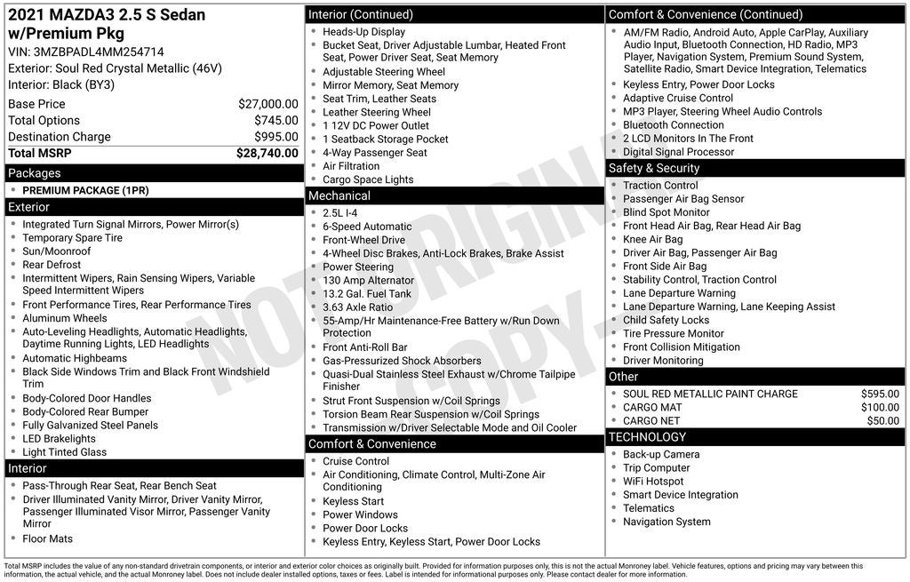 2021 Mazda Mazda3 Premium