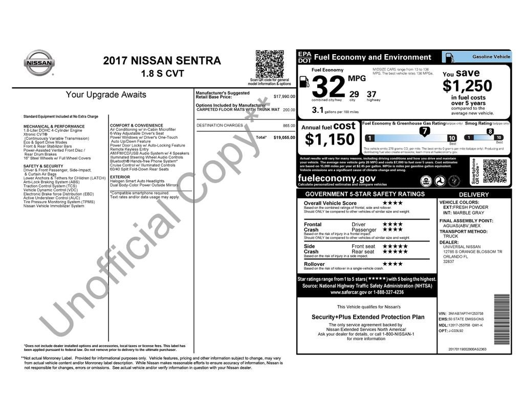 2017 Nissan Sentra S