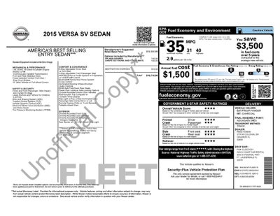 2015 Nissan Versa 1.6 SV