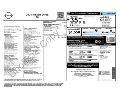2024 Nissan Versa 1.6 SR