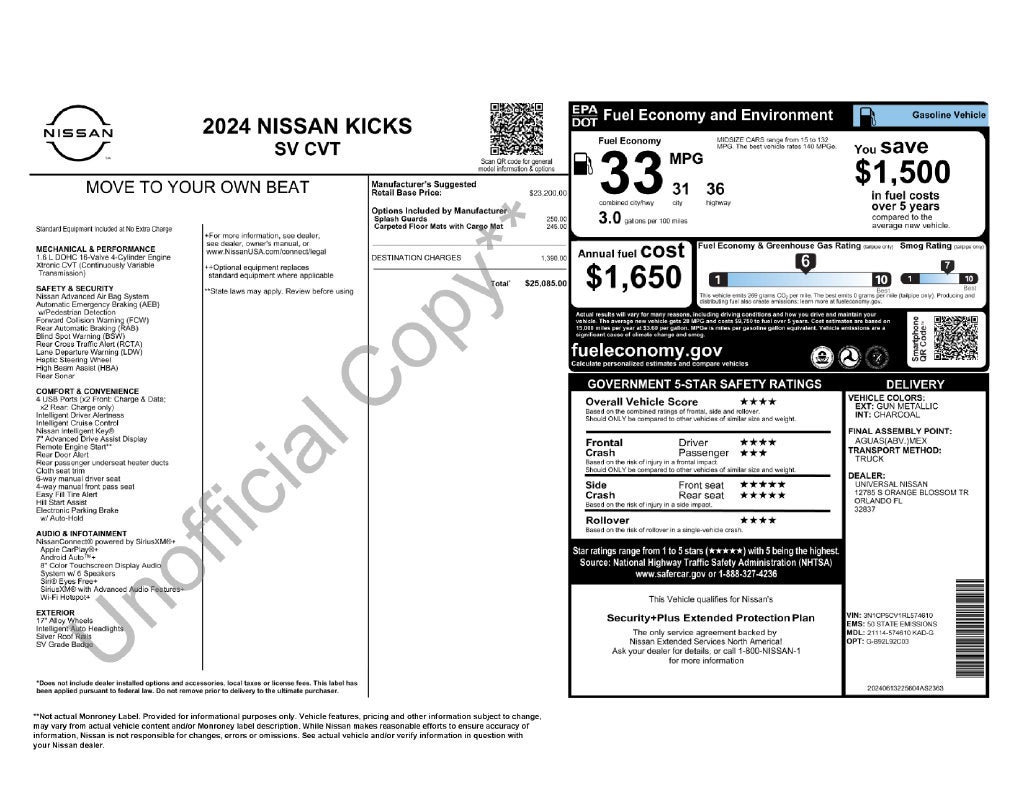 2024 Nissan Kicks SV