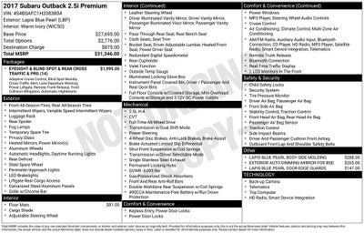 2017 Subaru Outback 2.5i Premium