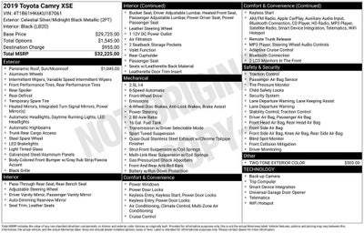 2019 Toyota Camry XSE