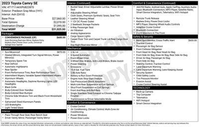 2023 Toyota Camry SE