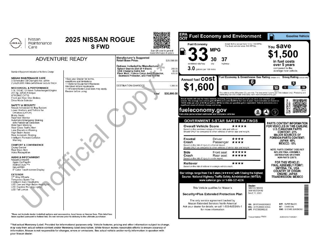 2025 Nissan Rogue S