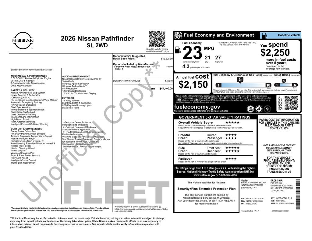 2026 Nissan Pathfinder SL