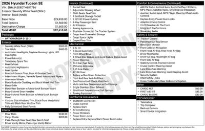 2026 Hyundai Tucson SE