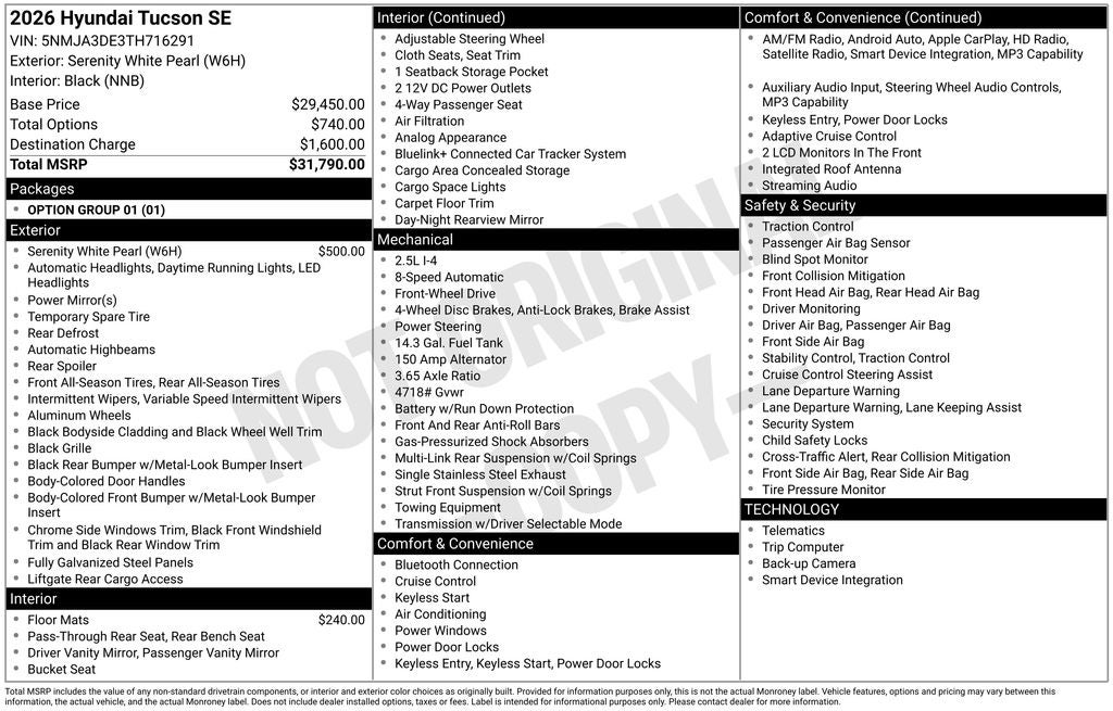 2026 Hyundai Tucson SE