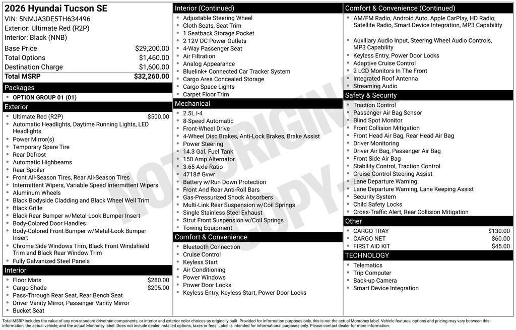 2026 Hyundai Tucson SE