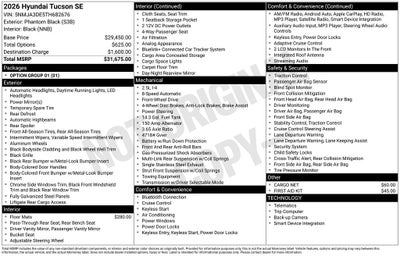 2026 Hyundai Tucson SE