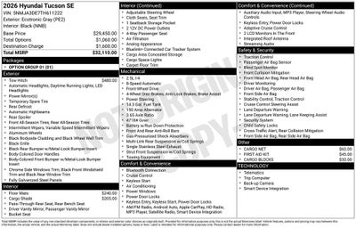 2026 Hyundai Tucson SE