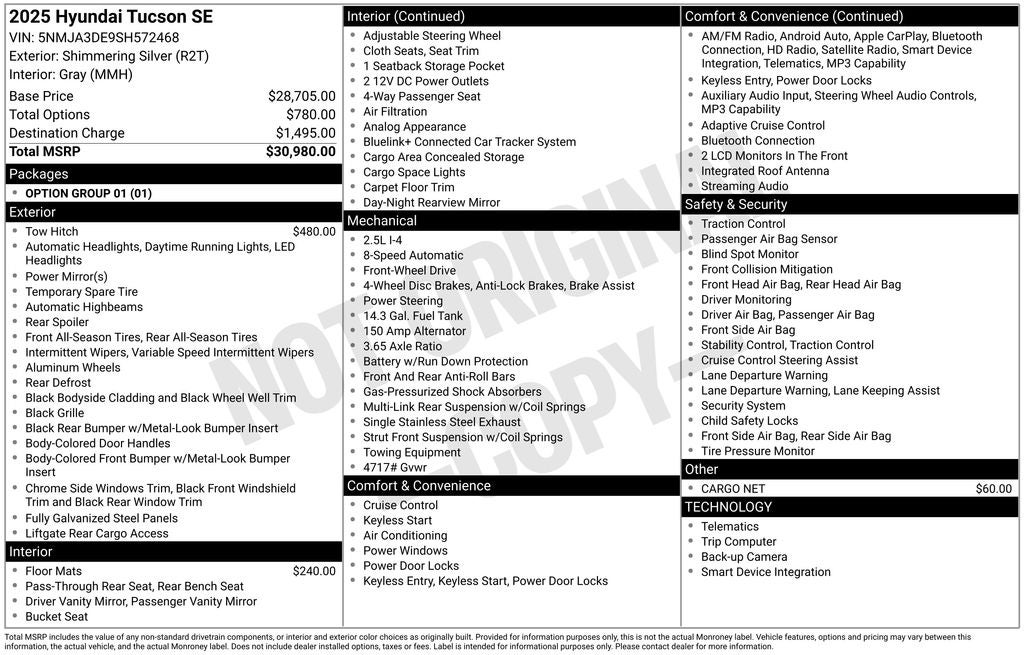 2025 Hyundai Tucson SE