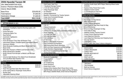 2026 Hyundai Tucson SE