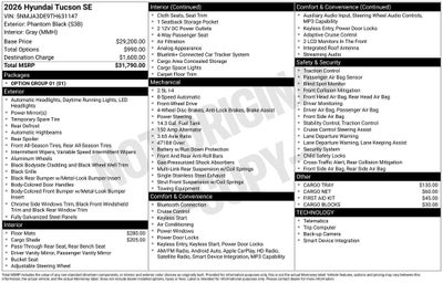 2026 Hyundai Tucson SE