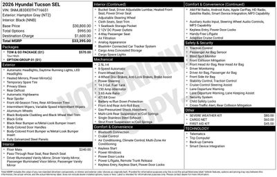 2026 Hyundai Tucson SEL