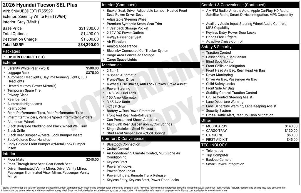 2026 Hyundai Tucson SEL Plus