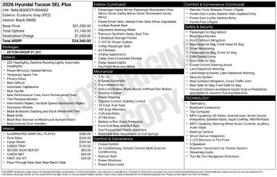 2026 Hyundai Tucson SEL Plus