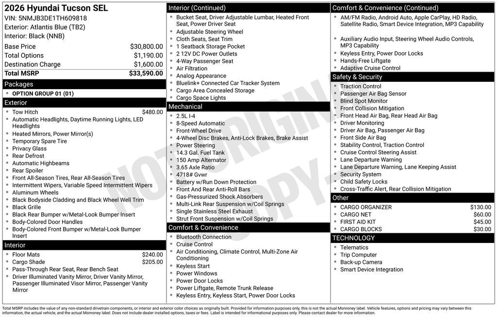 2026 Hyundai Tucson SEL